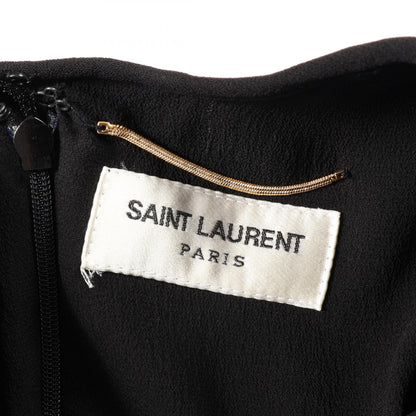 サンローランパリ プリーツ 半袖 ワンピース ブラック系 ワンピース SAINT LAURENT PARIS