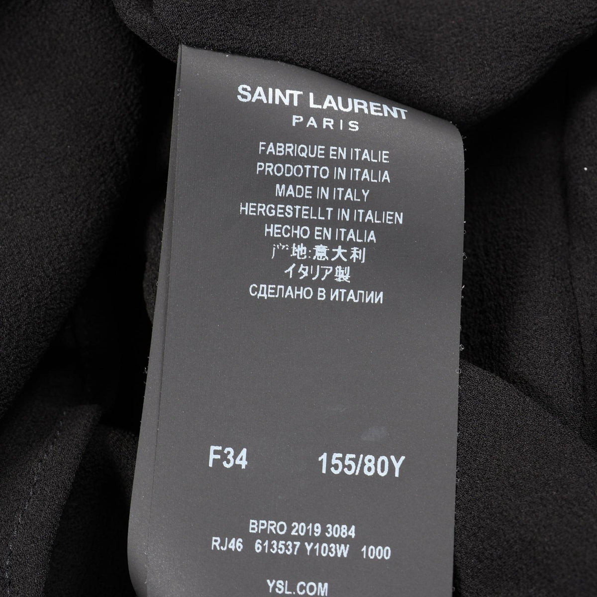 サンローランパリ プリーツ 半袖 ワンピース ブラック系 ワンピース SAINT LAURENT PARIS