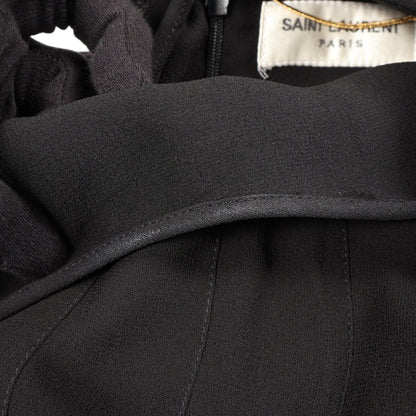 サンローランパリ プリーツ 半袖 ワンピース ブラック系 ワンピース SAINT LAURENT PARIS