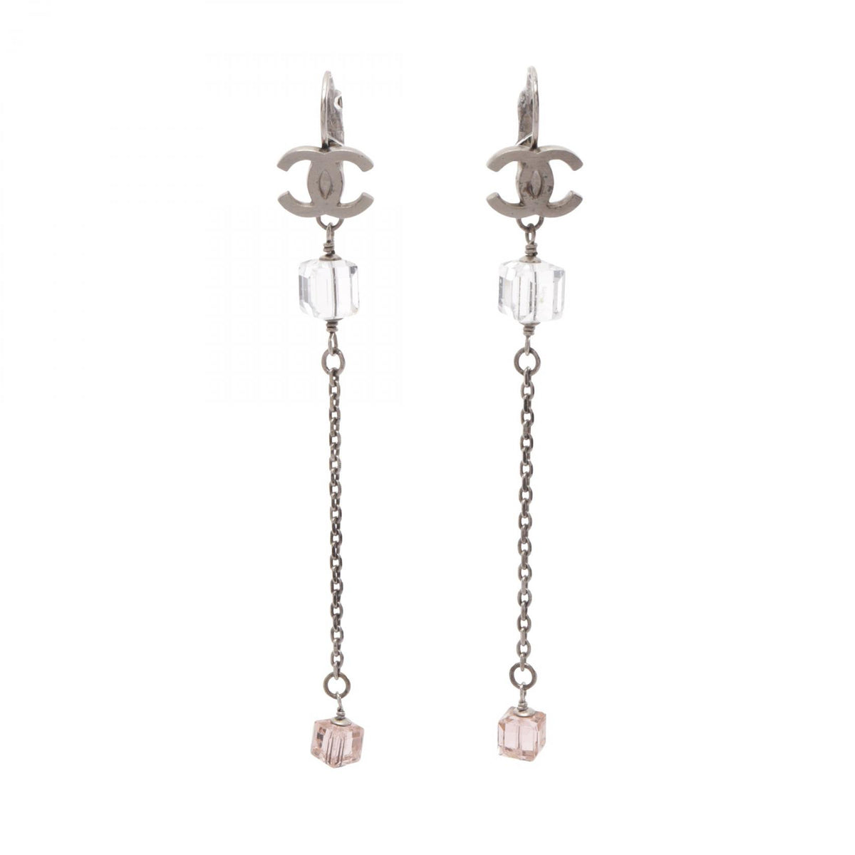 シャネル ココマーク キューブ ピアス ゴールド系 クリア系 ピンク系 アクセサリー CHANEL