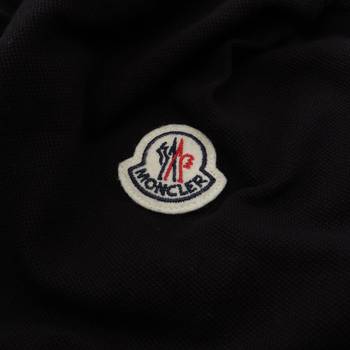 モンクレール フラワー 刺繍 ポロシャツ ブラック系 トップス MONCLER