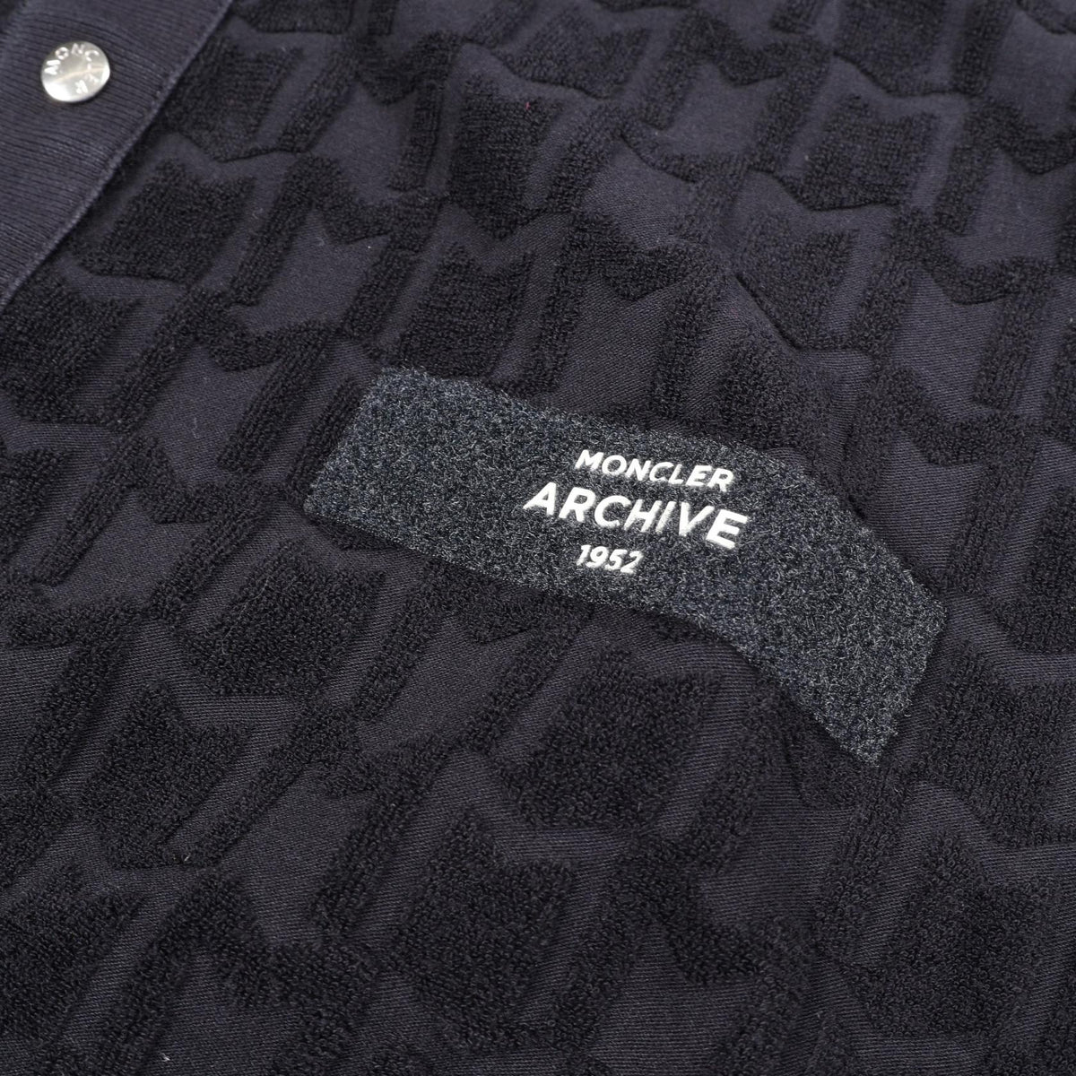 モンクレール パイル モノグラム ポロシャツ ネイビー系 トップス MONCLER