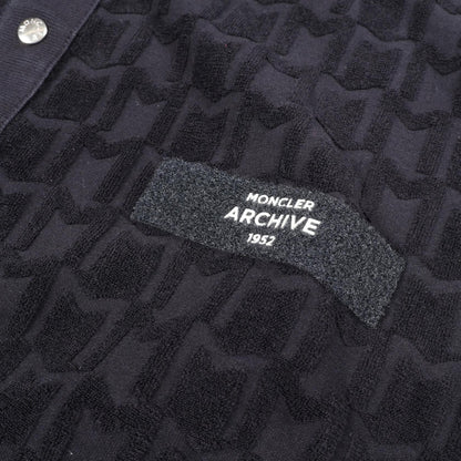 モンクレール パイル モノグラム ポロシャツ ネイビー系 トップス MONCLER