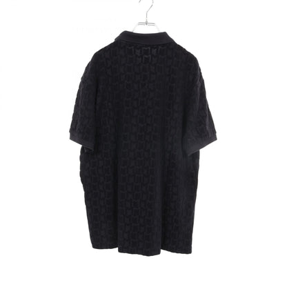 モンクレール パイル モノグラム ポロシャツ ネイビー系 トップス MONCLER