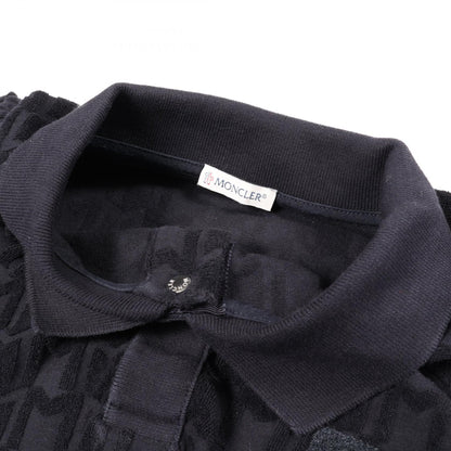 モンクレール パイル モノグラム ポロシャツ ネイビー系 トップス MONCLER