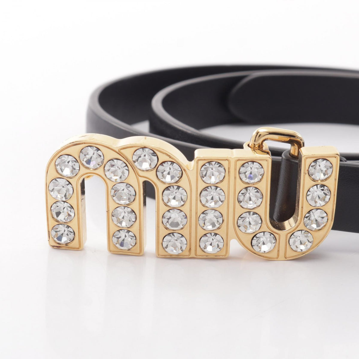 ミュウ ミュウ ロゴ ベルト ブラック系 財布・小物 MIU MIU