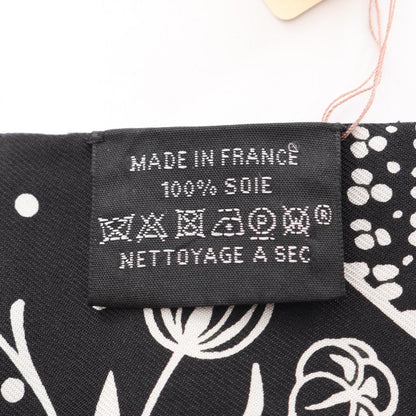 エルメス ツイリー Les Leopards Bandana スカーフ ブラック系 ホワイト系 シルク 財布・小物 HERMES