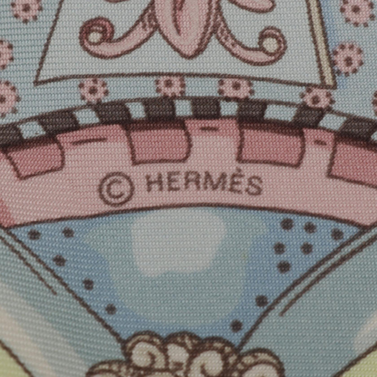 エルメス カレ90 LES DOMES CELESTES スカーフ グリーン系 ブルー系 マルチカラー シルク 財布・小物 HERMES