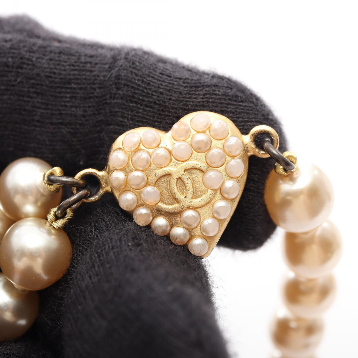 シャネル ココマーク ハート チェーン ベルト ゴールド系 ホワイト系 財布・小物 CHANEL