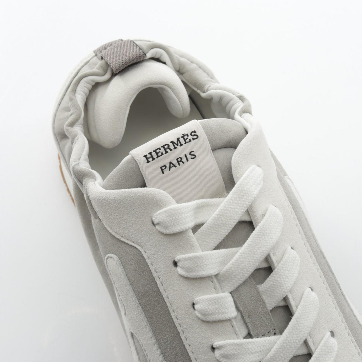 エルメス ジェット スニーカー グレー系 ホワイト系 シューズ HERMES