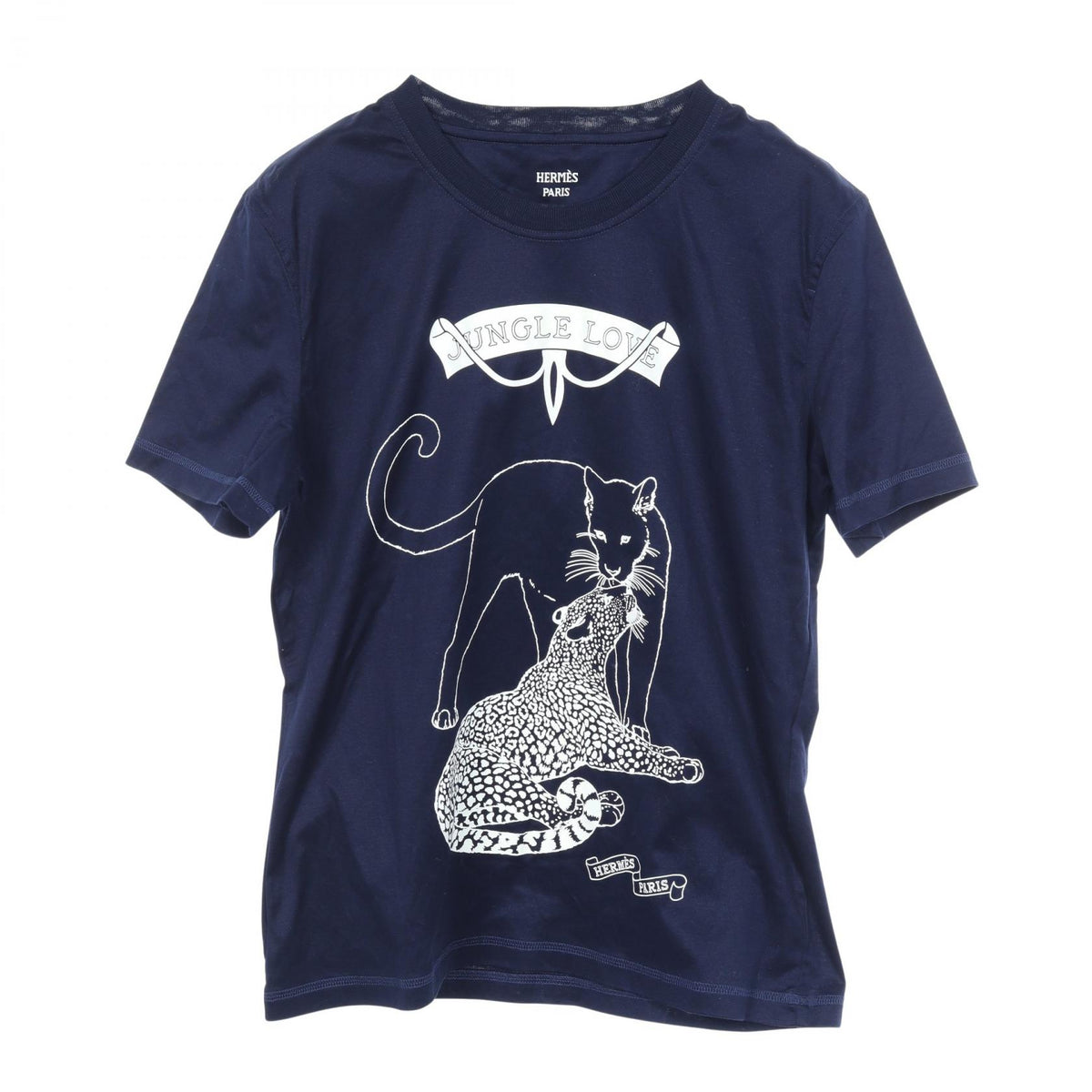エルメス JUNGLE LOVE 半袖Tシャツ ネイビー系 トップス HERMES