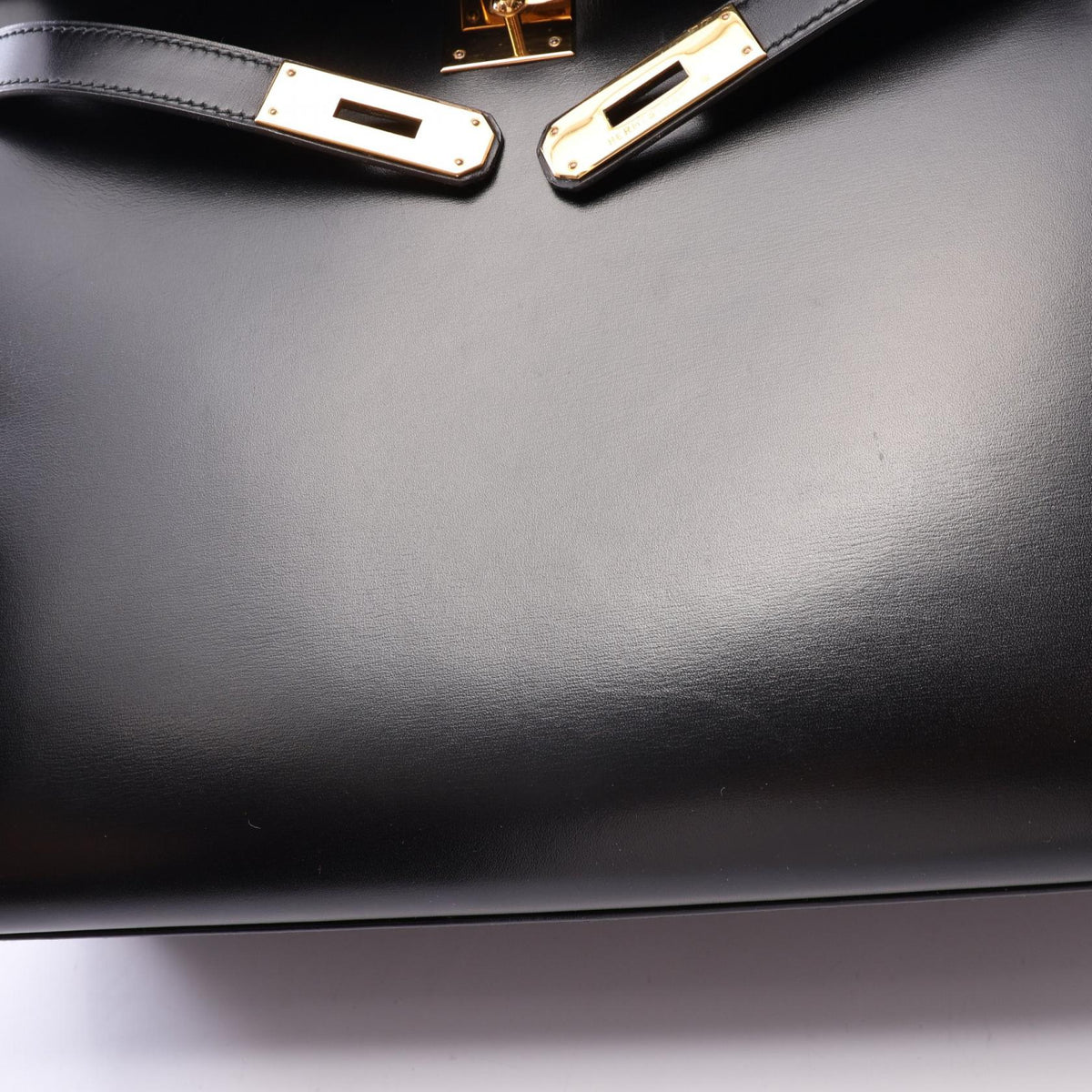 エルメス ケリー32 外縫い 2WAY ハンドバッグ ブラック系 ボックスカーフ バッグ HERMES