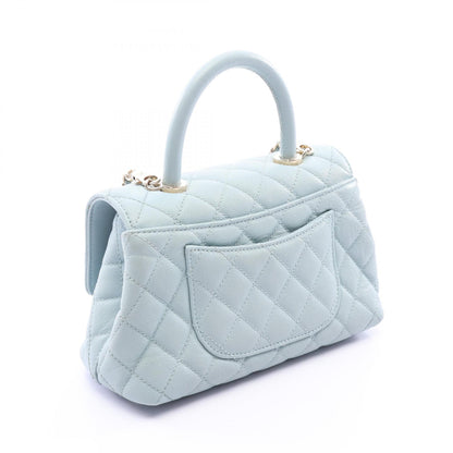 シャネル ココハンドル フラップ マトラッセ 2WAY ハンドバッグ ブルー系 バッグ CHANEL