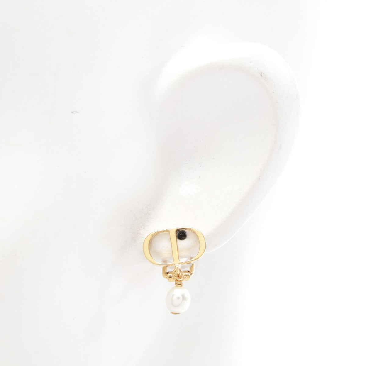 ディオール Petit CD イヤリング ゴールド系 ホワイト系 アクセサリー DIOR