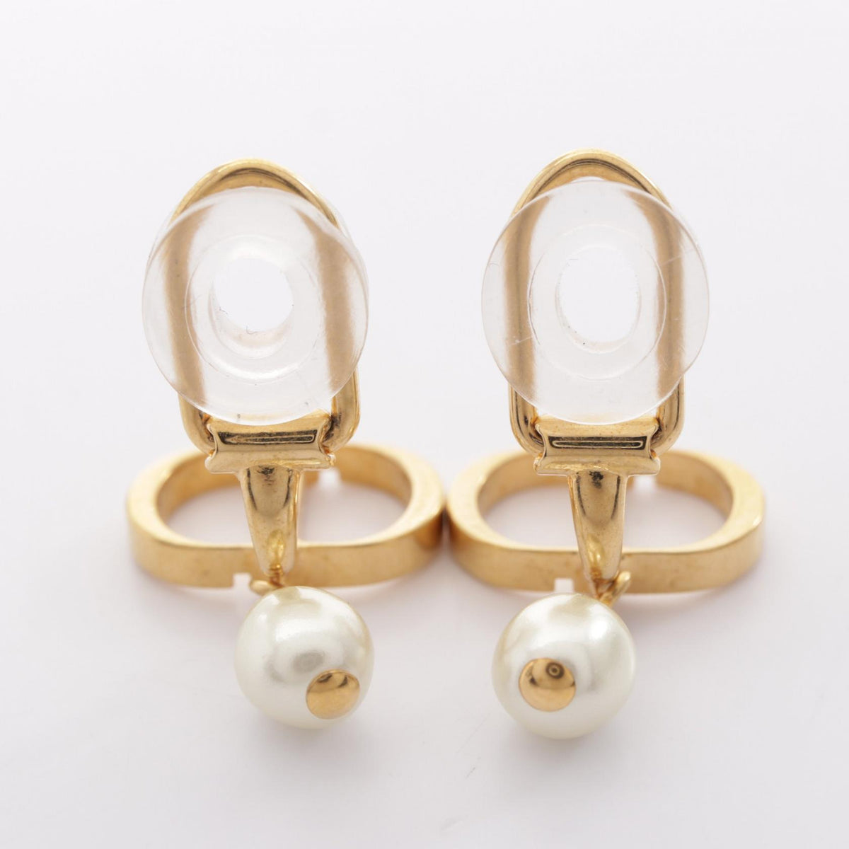 ディオール Petit CD イヤリング ゴールド系 ホワイト系 アクセサリー DIOR
