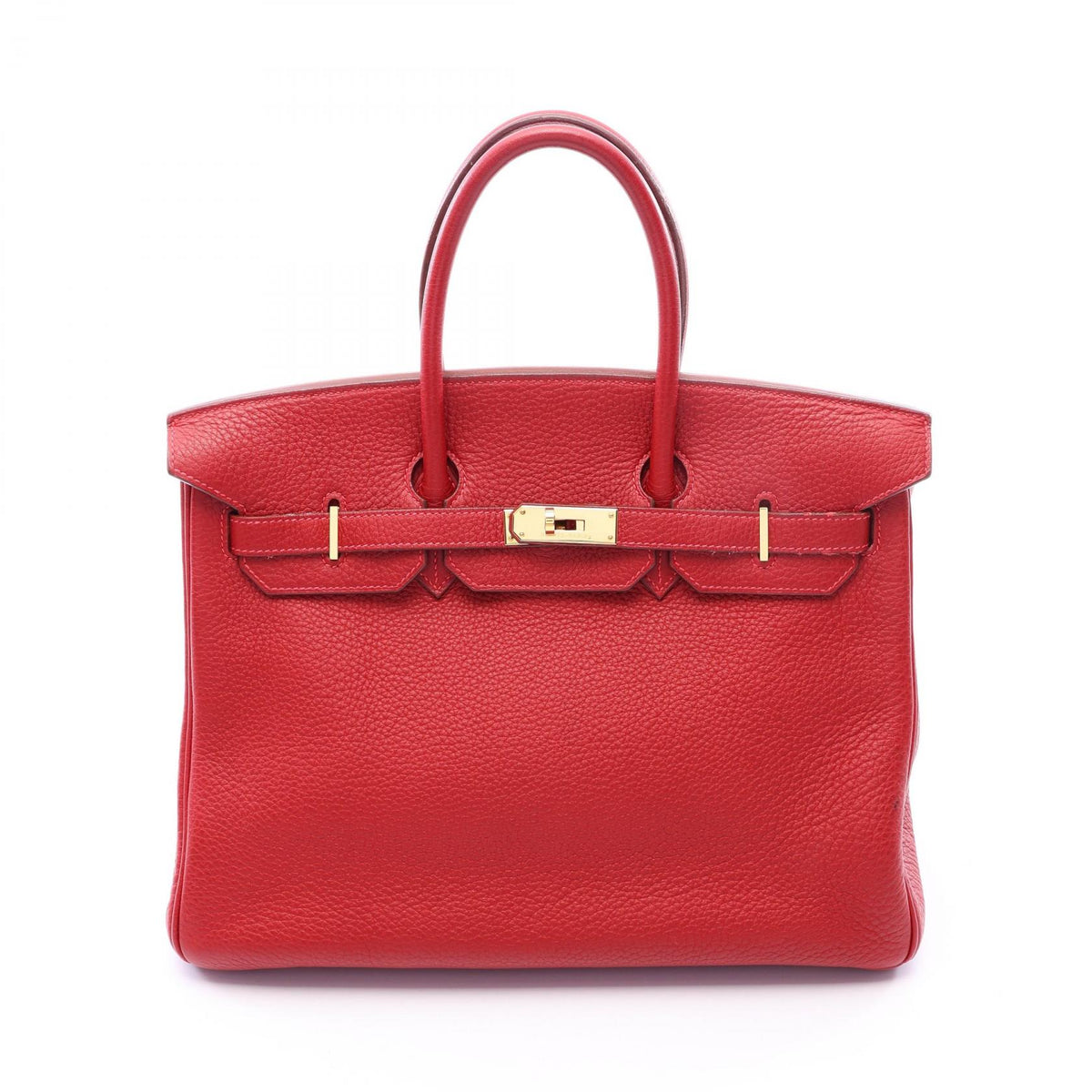 エルメス バーキン35 ルージュヴィフ ハンドバッグ レッド系 トリヨンクレマンス バッグ HERMES
