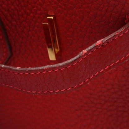 エルメス バーキン35 ルージュヴィフ ハンドバッグ レッド系 トリヨンクレマンス バッグ HERMES