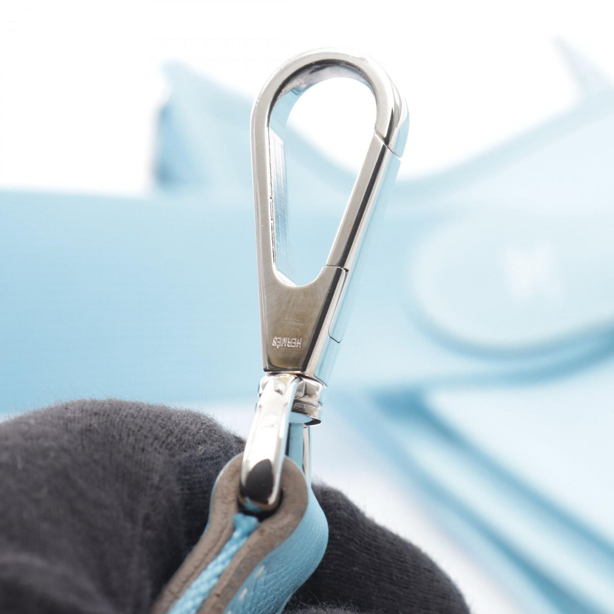 エルメス エヴリン 3 トロワ GM セレステ ショルダーバッグ ブルー系 ヴォーエプソン バッグ HERMES