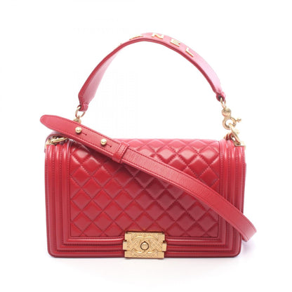 シャネル ボーイシャネル ショルダーバッグ レッド系 バッグ CHANEL