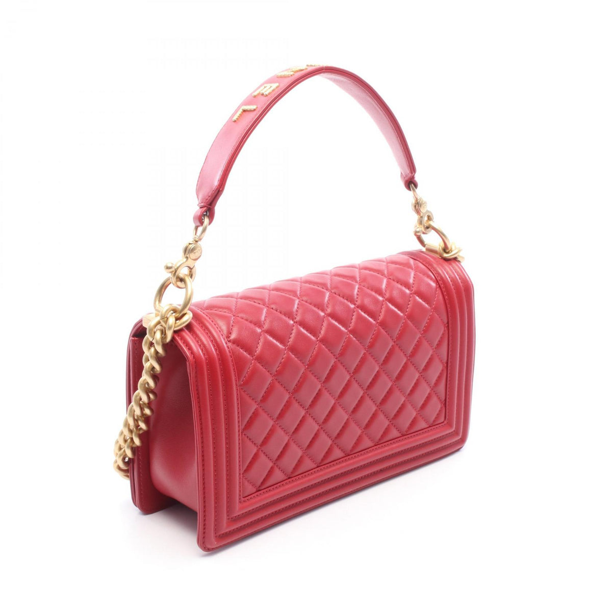 シャネル ボーイシャネル ショルダーバッグ レッド系 バッグ CHANEL