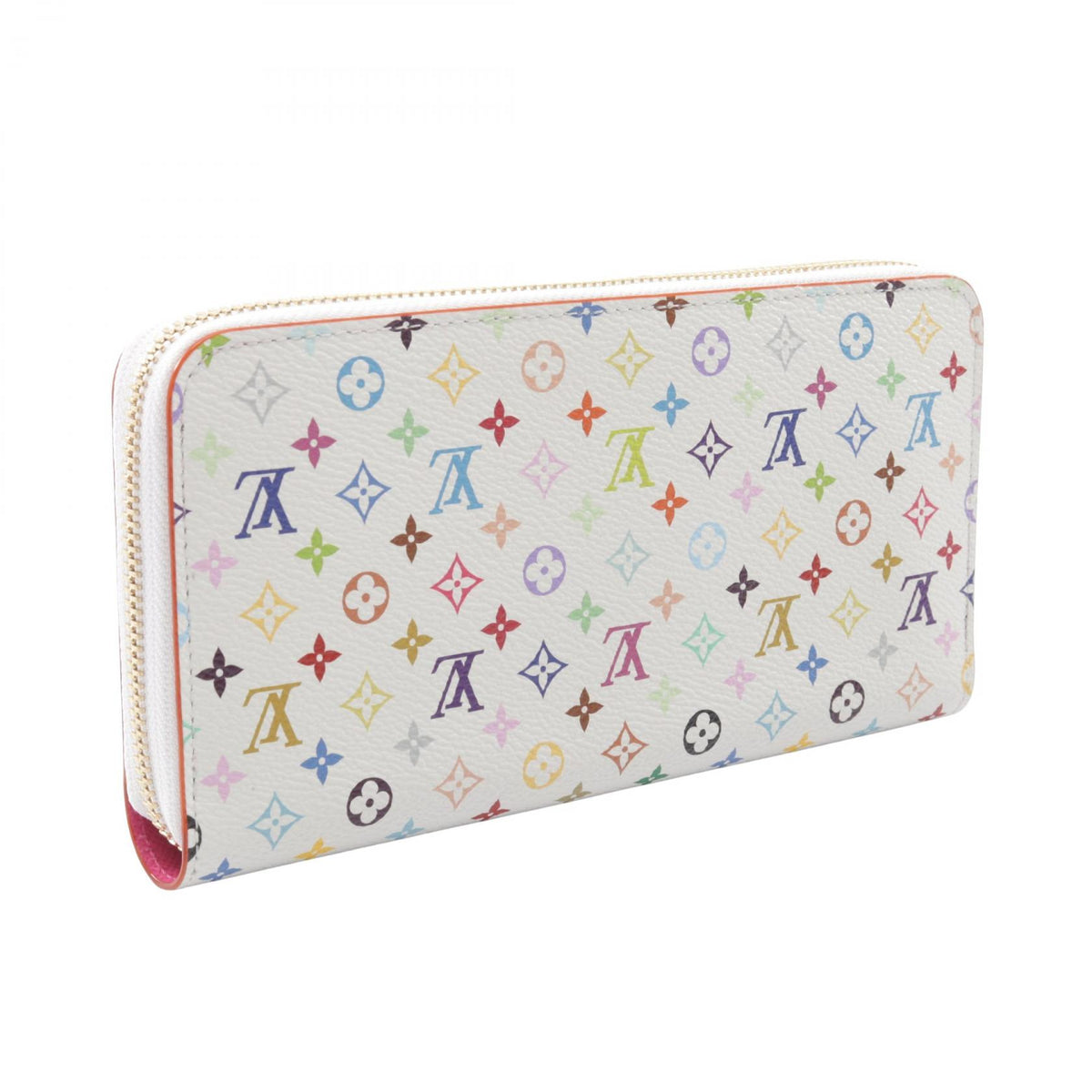 ルイ・ヴィトン LV × TM ジッピーウォレット モノグラムマルチカラー 村上隆 ラウンド長財布 ホワイト系 財布・小物 LOUIS VUITTON