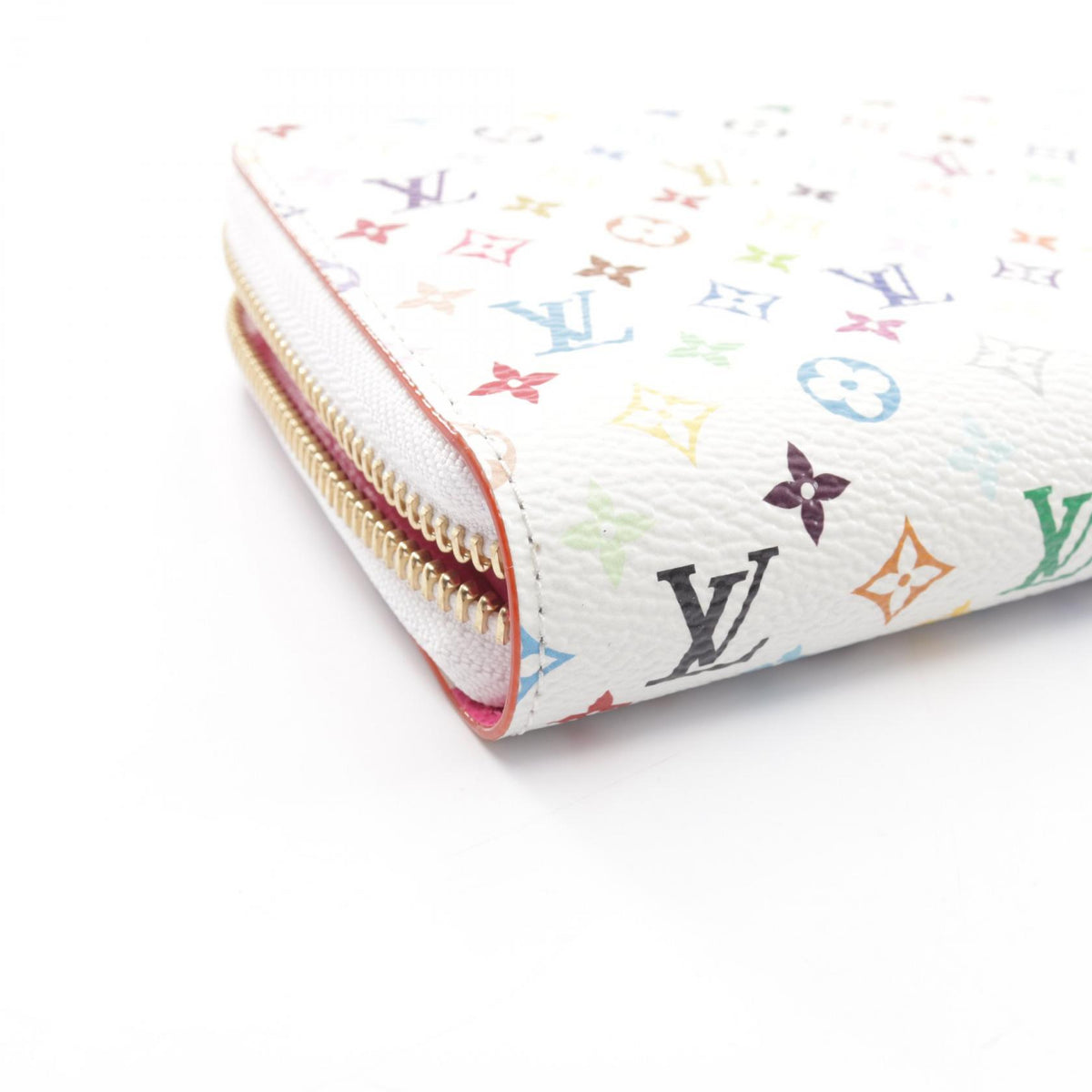 ルイ・ヴィトン LV × TM ジッピーウォレット モノグラムマルチカラー 村上隆 ラウンド長財布 ホワイト系 財布・小物 LOUIS VUITTON