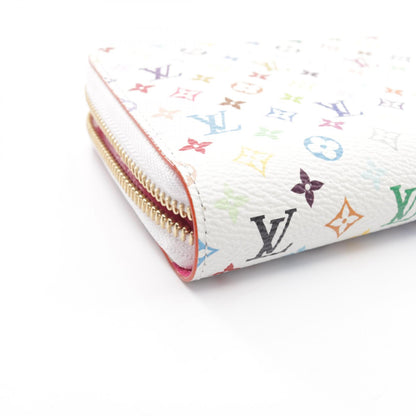 ルイ・ヴィトン LV × TM ジッピーウォレット モノグラムマルチカラー 村上隆 ラウンド長財布 ホワイト系 財布・小物 LOUIS VUITTON
