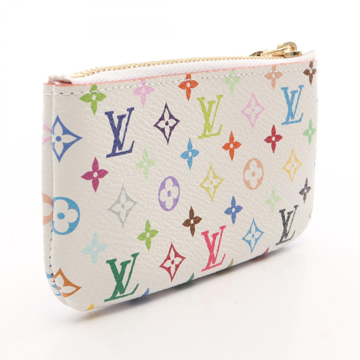 ルイ・ヴィトン LV × TM カードキーケース ポシェット クレ モノグラムマルチカラー キーリング付き コインケース ホワイト系 財布・小物 LOUIS VUITTON