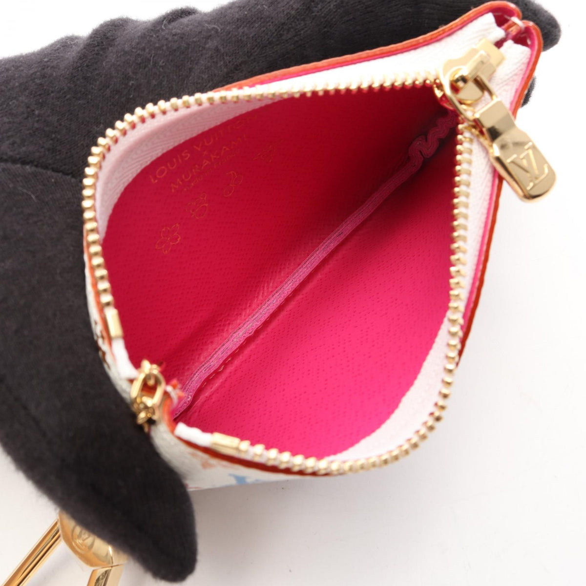 ルイ・ヴィトン LV × TM カードキーケース ポシェット クレ モノグラムマルチカラー キーリング付き コインケース ホワイト系 財布・小物 LOUIS VUITTON