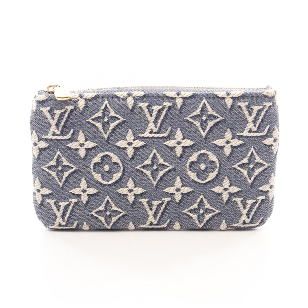ルイ・ヴィトン ポシェット クレS モノグラムジャガード キーリング付き ポーチ ブルー系 財布・小物 LOUIS VUITTON