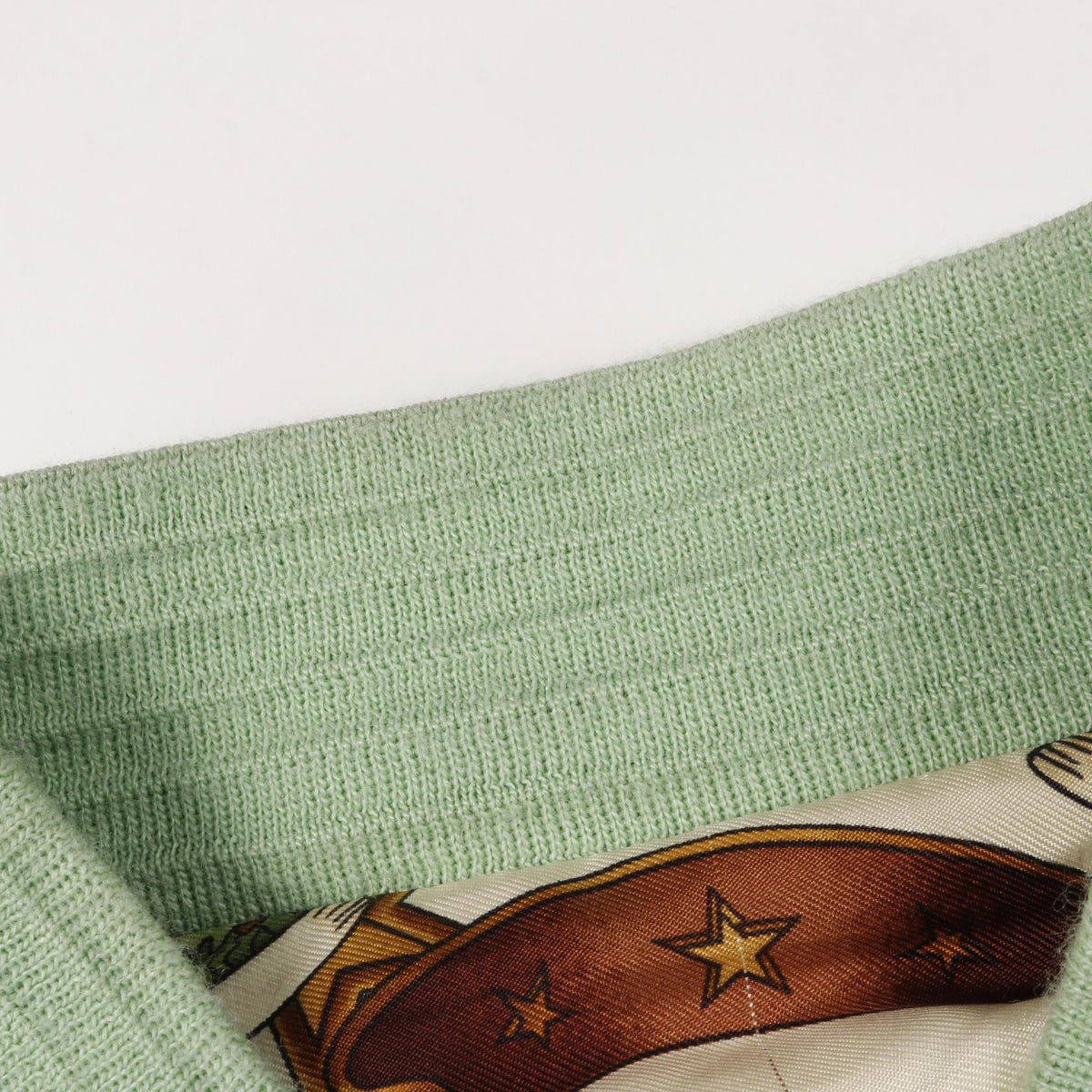 エルメス ブルゾン グリーン系 ベージュ系 マルチカラー シルク アウター HERMES