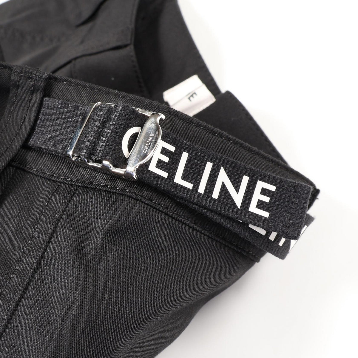 セリーヌ ロゴ刺繍 カーゴパンツ ブラック系 ボトムス CELINE
