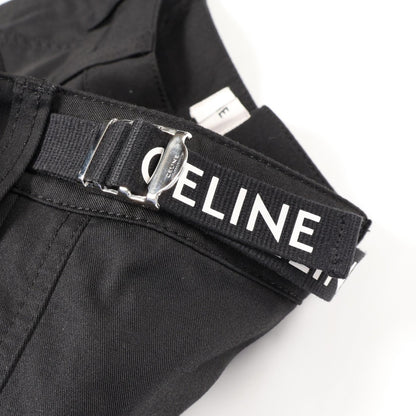 セリーヌ ロゴ刺繍 カーゴパンツ ブラック系 ボトムス CELINE