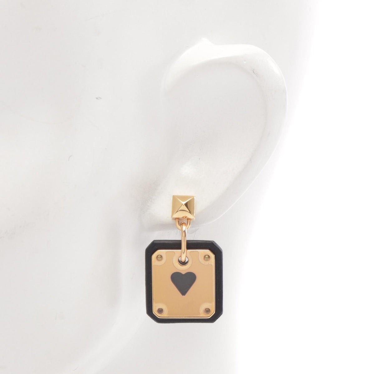エルメス アスドゥクール ピアス ブラック系 ゴールド系 アクセサリー HERMES