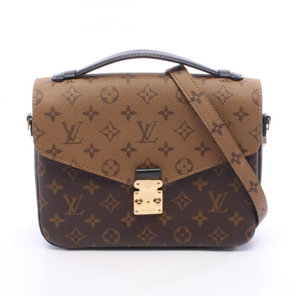 ルイ・ヴィトン ポシェット メティス MM 2WAY ハンドバッグ ブラウン系 ブラック系 バッグ LOUIS VUITTON