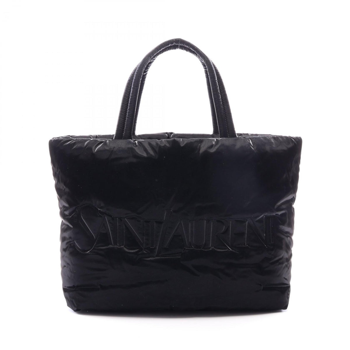 サンローランパリ ワイド パファー トートバッグ ブラック系 バッグ SAINT LAURENT PARIS