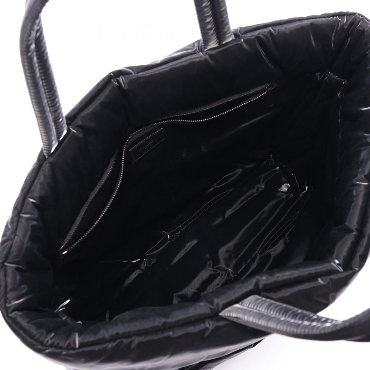 サンローランパリ ワイド パファー トートバッグ ブラック系 バッグ SAINT LAURENT PARIS