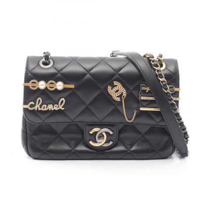 シャネル マトラッセ クリップココ コンビ金具 ショルダーバッグ ブラック系 バッグ CHANEL