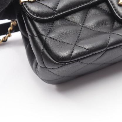 シャネル マトラッセ クリップココ コンビ金具 ショルダーバッグ ブラック系 バッグ CHANEL