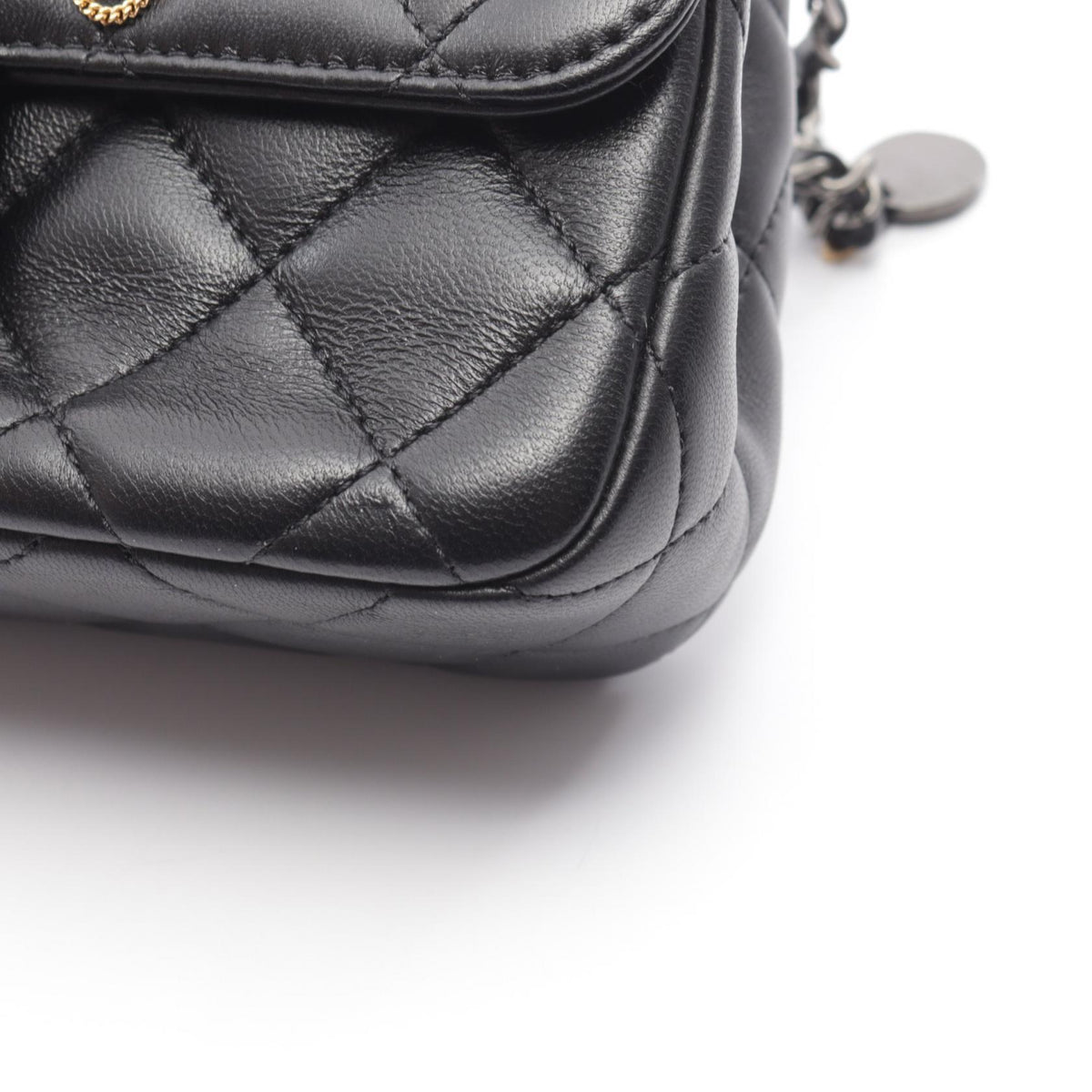 シャネル マトラッセ クリップココ コンビ金具 ショルダーバッグ ブラック系 バッグ CHANEL