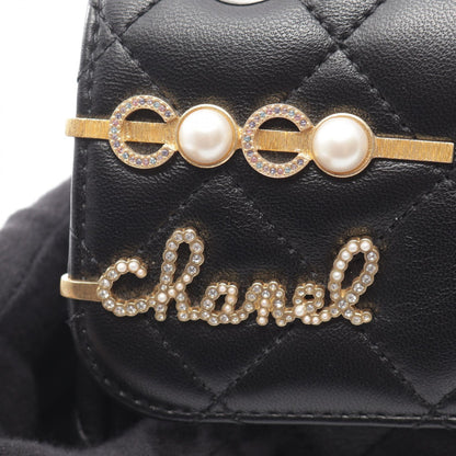 シャネル マトラッセ クリップココ コンビ金具 ショルダーバッグ ブラック系 バッグ CHANEL