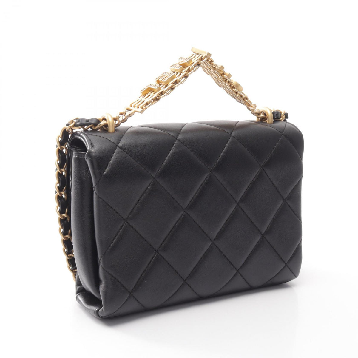 シャネル マトラッセ ミニフラップ 2WAY ショルダーバッグ ブラック系 バッグ CHANEL