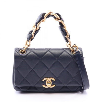 シャネル マトラッセ 2WAY ショルダーバッグ ネイビー系 バッグ CHANEL