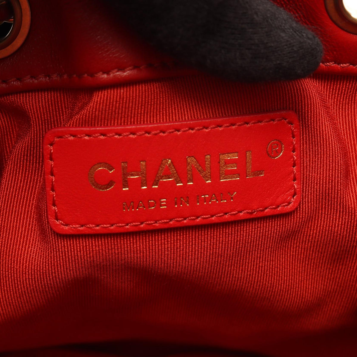 シャネル マトラッセ ドローストリング バケットバッグ 2WAY ショルダーバッグ レッド系 バッグ CHANEL