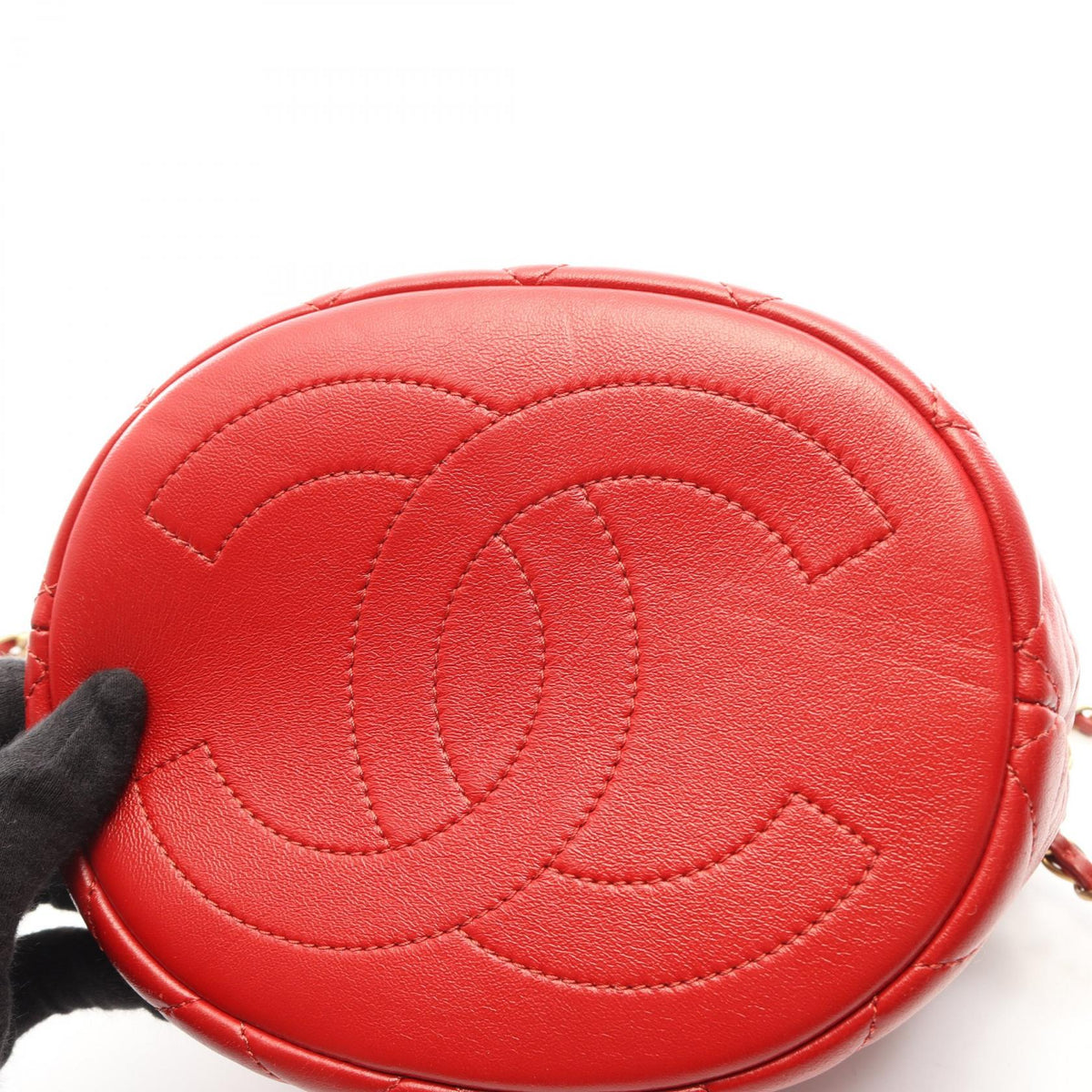 シャネル マトラッセ ドローストリング バケットバッグ 2WAY ショルダーバッグ レッド系 バッグ CHANEL