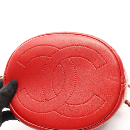 シャネル マトラッセ ドローストリング バケットバッグ 2WAY ショルダーバッグ レッド系 バッグ CHANEL