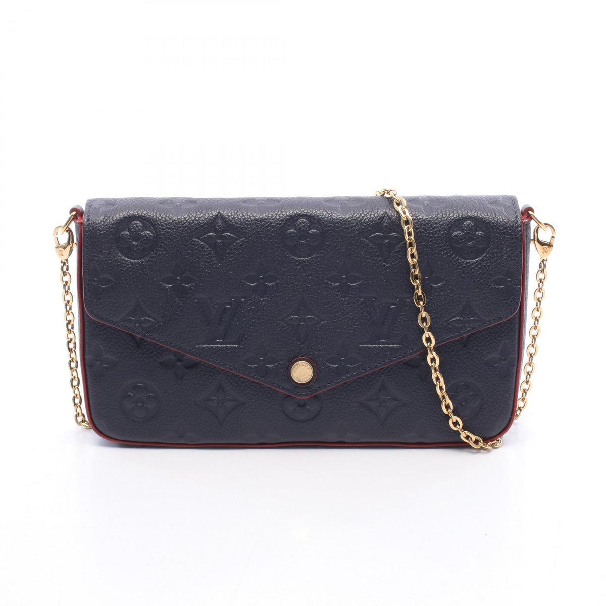 ルイ・ヴィトン ポシェット フェリシー ショルダーバッグ ネイビー系 レッド系 マリーヌルージュ バッグ LOUIS VUITTON