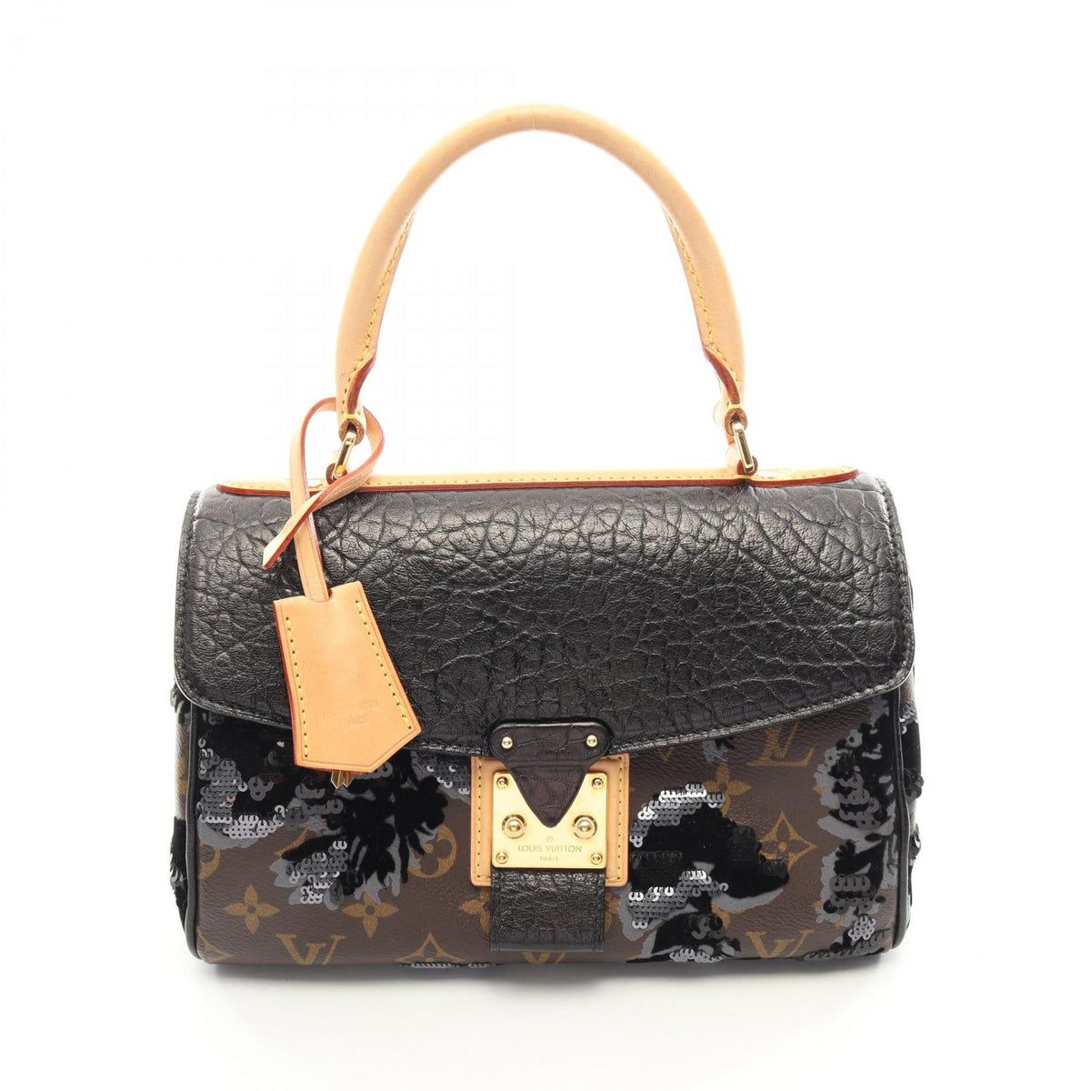 ルイ・ヴィトン フルール ドュジェ カルーゼル ハンドバッグ ブラウン系 ブラック系 グレー系 ノワール バッグ LOUIS VUITTON