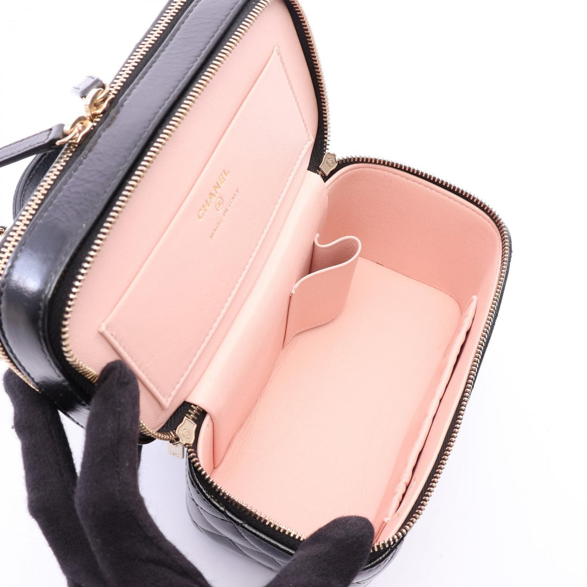 シャネル マトラッセ バニティ 2WAY ショルダーバッグ ブラック系 バッグ CHANEL