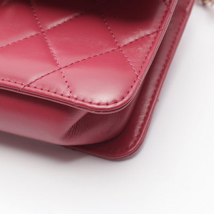 シャネル マトラッセ スモールフラップ ショルダーバッグ ピンク系 バッグ CHANEL